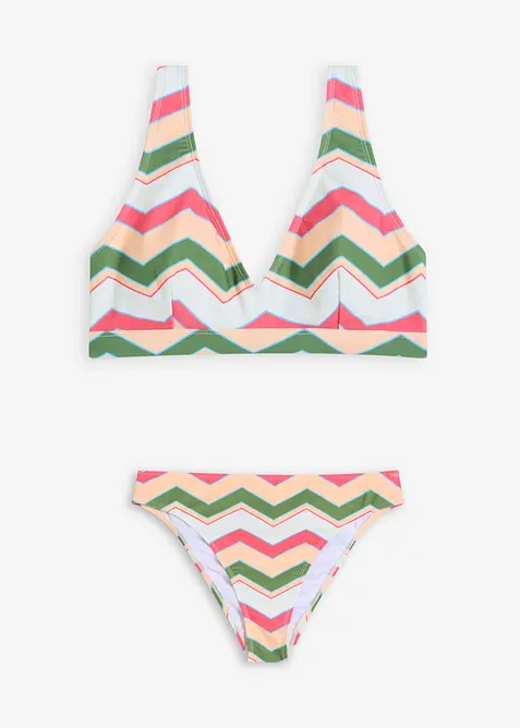 Bralette bikini met V-hals (2-dlg. set), bonprix