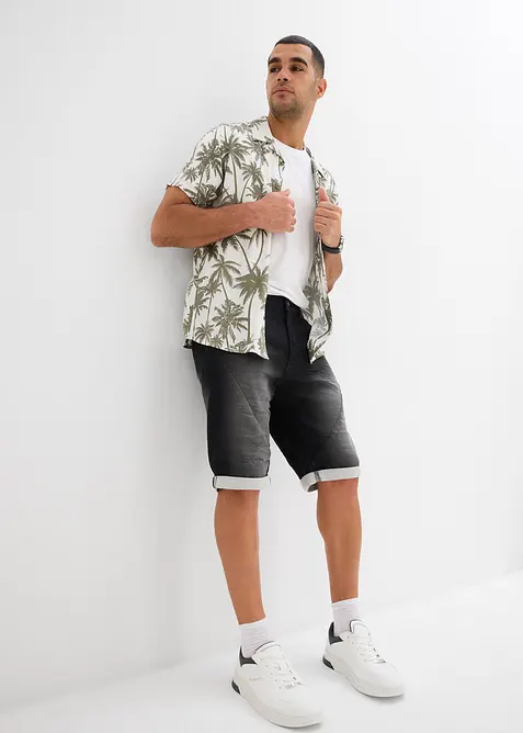 Sweat jeans bermuda, relaxed fit, bonprix