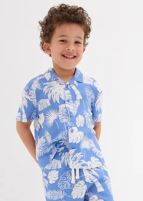 Overhemd van zachte viscose met korte mouwen, bonprix