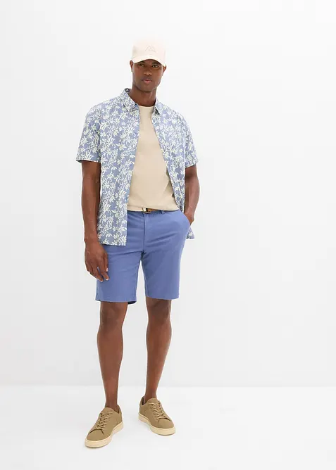 Stretch bermuda met riem, regular fit, bonprix