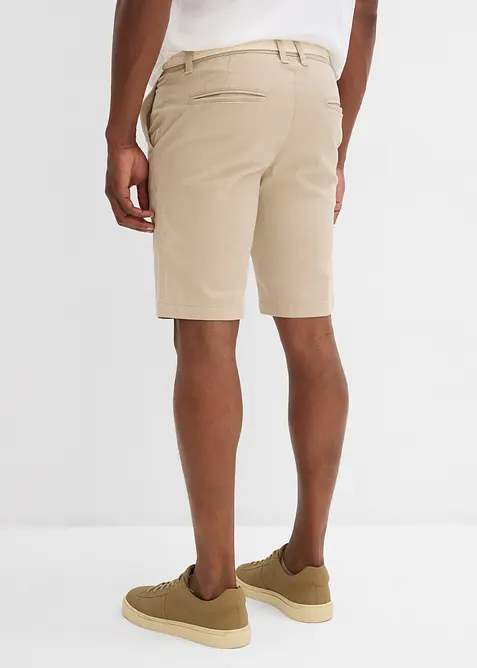Stretch bermuda met riem, regular fit, bonprix
