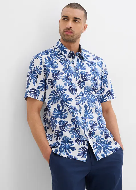 Overhemd met korte mouwen van puur katoen, bonprix