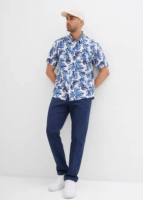 Overhemd met korte mouwen van puur katoen, bonprix