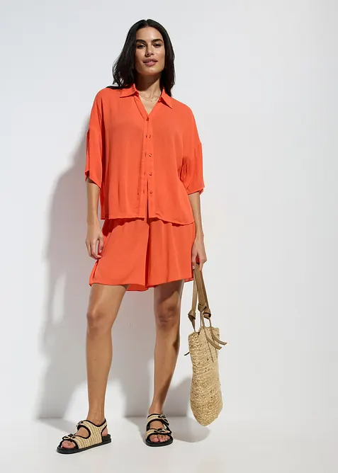 Strandblouse van viscose met korte mouwen, bonprix