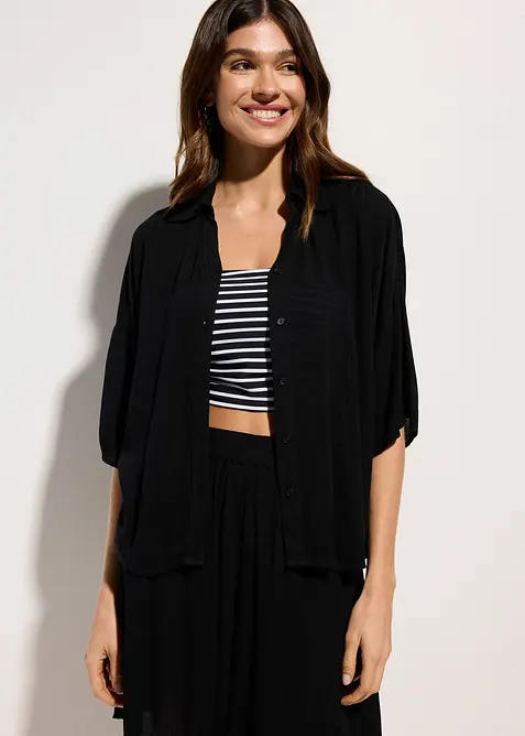 Strandblouse van viscose met korte mouwen, bonprix