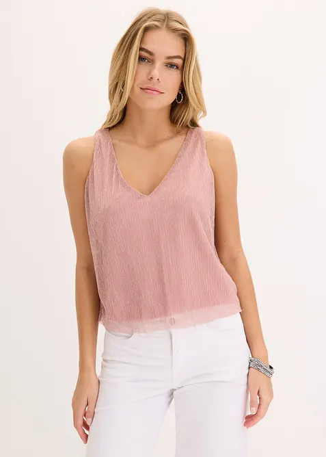 Cropped top met diep decolleté, bonprix