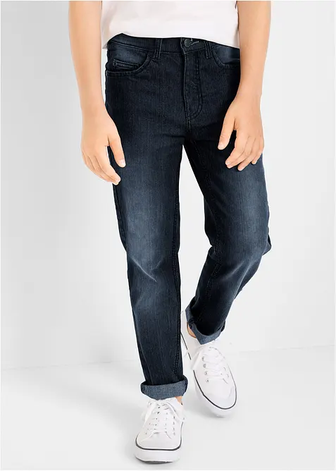 Slim fit stretch jeans straight met verstelbare band, bonprix