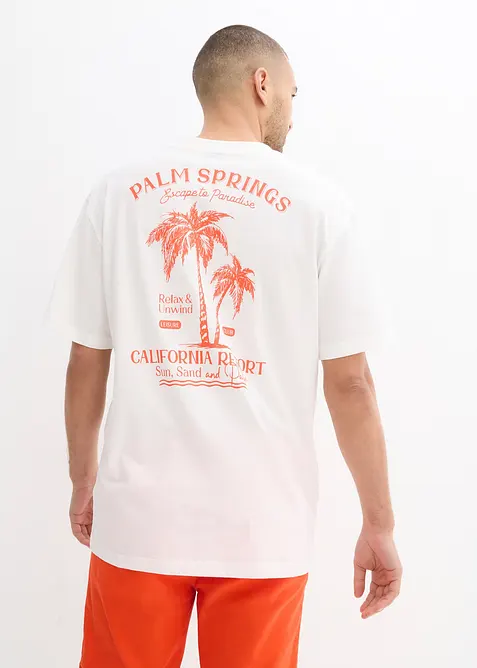 T-shirt met print achter, loose fit, bonprix