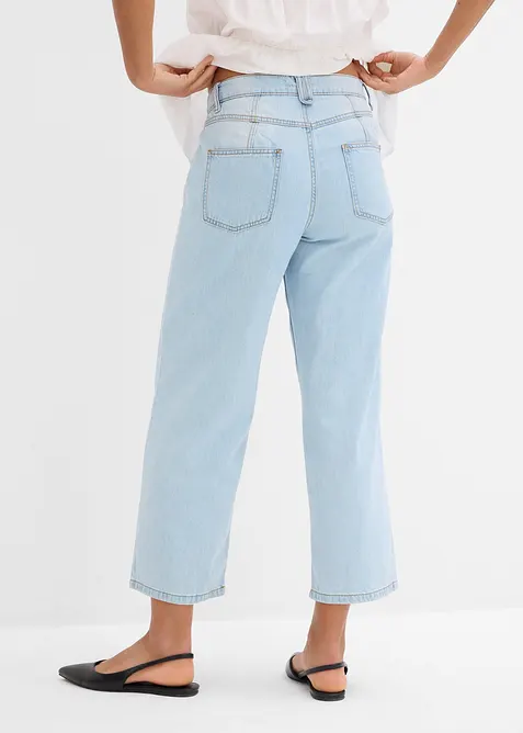Baggy jeans mid waist super soft, cropped, bonprix
