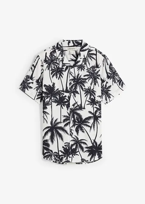 Overhemd van zachte viscose met korte mouwen, bonprix