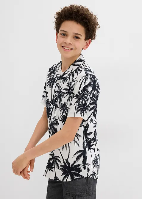 Overhemd van zachte viscose met korte mouwen, bonprix