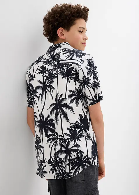 Overhemd van zachte viscose met korte mouwen, bonprix