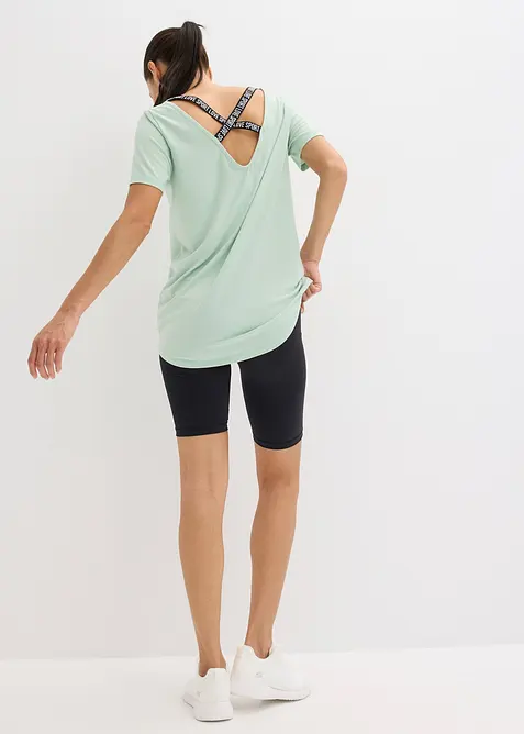 Lang sportshirt met rugdecolleté, bonprix