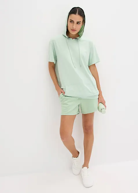 Oversized sportshirt met capuchon, sneldrogend, bonprix