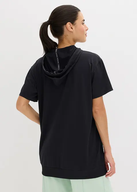 Oversized sportshirt met capuchon, sneldrogend, bonprix