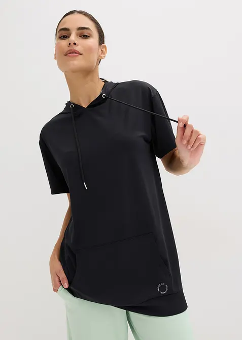 Oversized sportshirt met capuchon, sneldrogend, bonprix