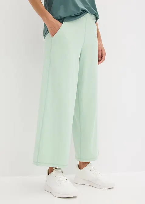 Comfort capri sportbroek met wijde pijpen, bonprix