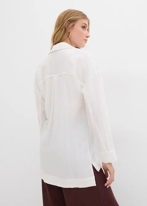 Overhemdblouse in een soepele viscosemix, bonprix