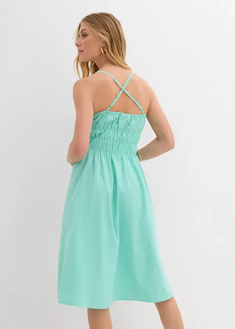 Jurk met spaghettibandjes van puur biologisch katoen, bonprix