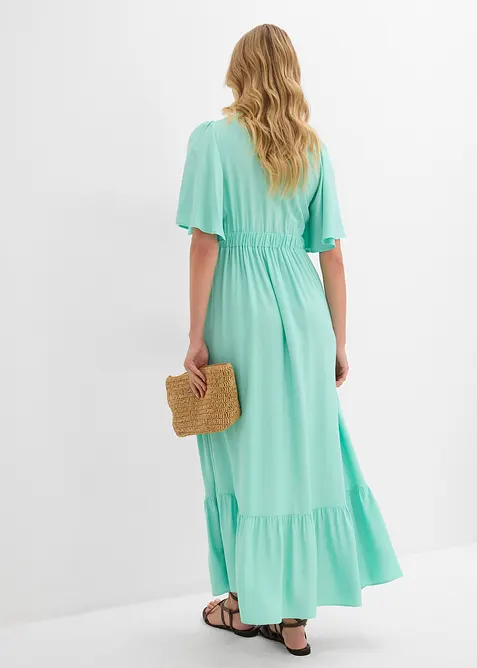 Maxi jurk met strokenrok van soepele viscose, bonprix