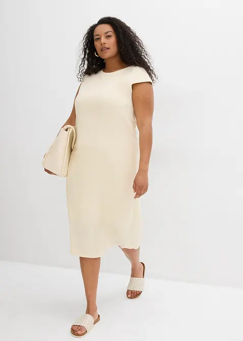 Midi jurk in gebreide look, bonprix