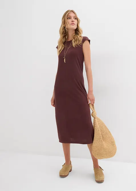 Midi jurk in gebreide look, bonprix