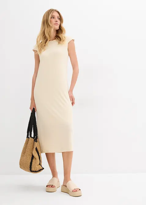 Midi jurk in gebreide look, bonprix