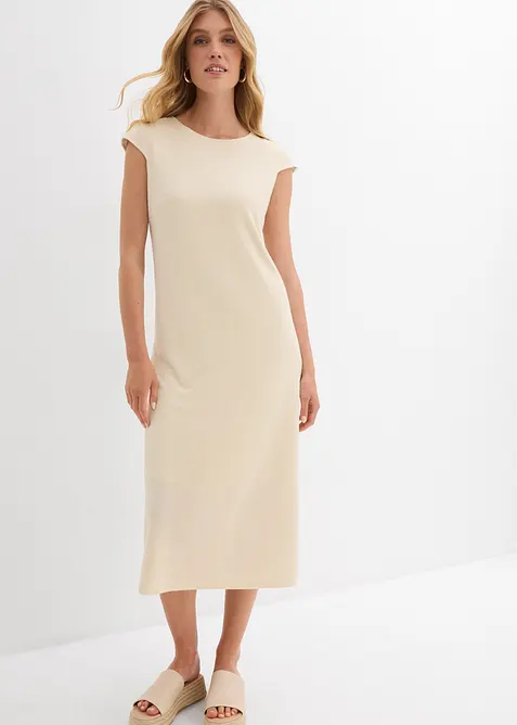 Midi jurk in gebreide look, bonprix