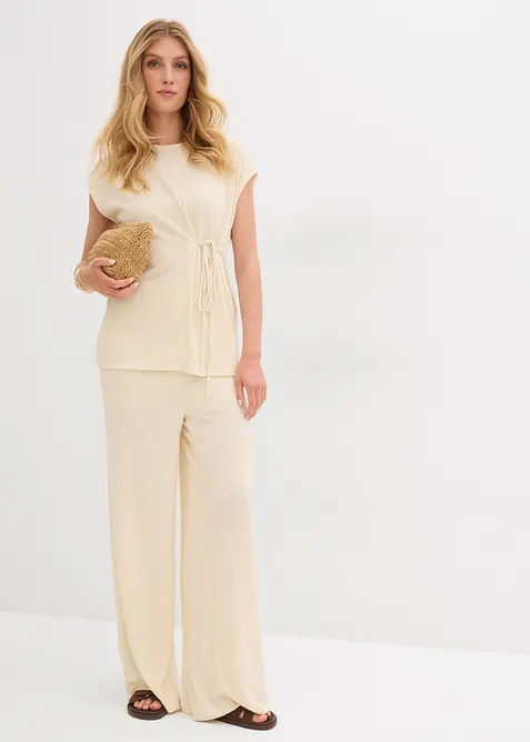 Palazzo broek in gebreide look, bonprix