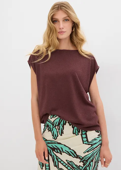 Oversized shirt in gebreide look, bonprix