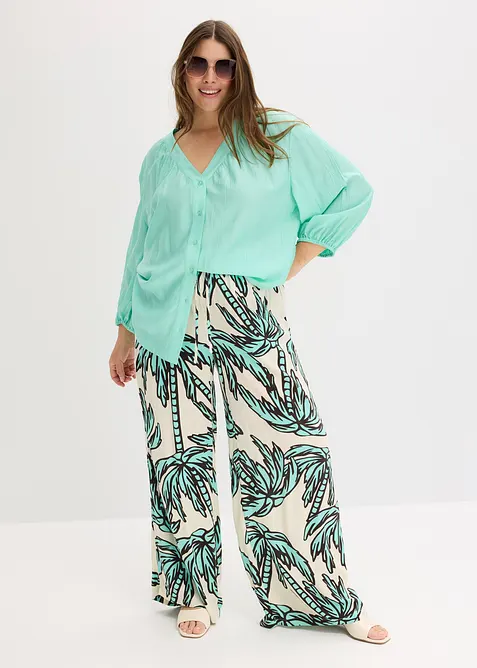 Oversized blouse in een zachte viscosemix, bonprix