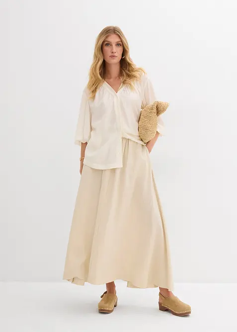 Oversized blouse in een zachte viscosemix, bonprix