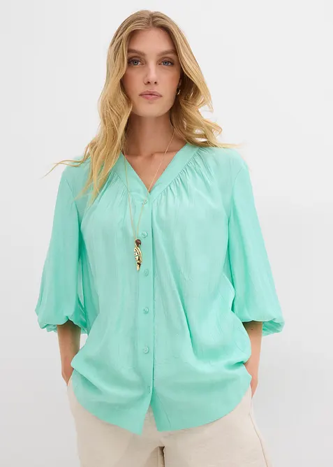 Oversized blouse in een zachte viscosemix, bonprix