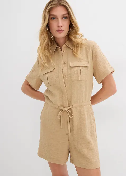 Jumpsuit van een fijne viscosemix, bonprix
