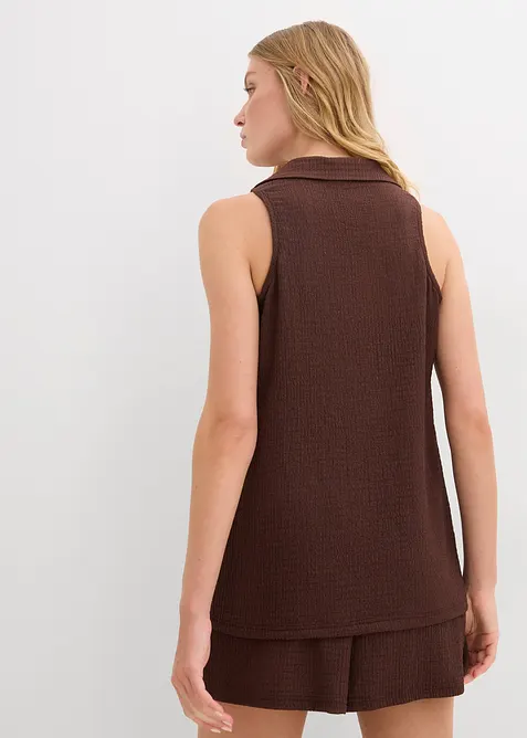 Top van gestructureerde crêpe, bonprix