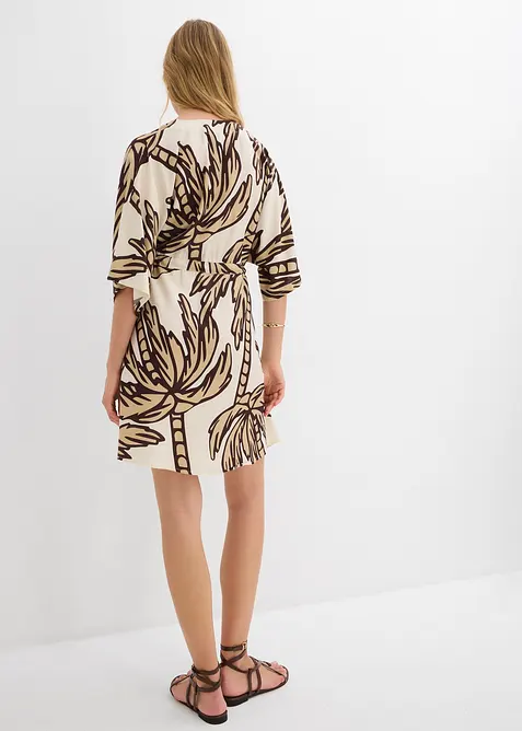 Mini jurk van soepele viscose met kimonomouwen, bonprix