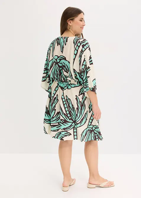 Mini jurk van soepele viscose met kimonomouwen, bonprix