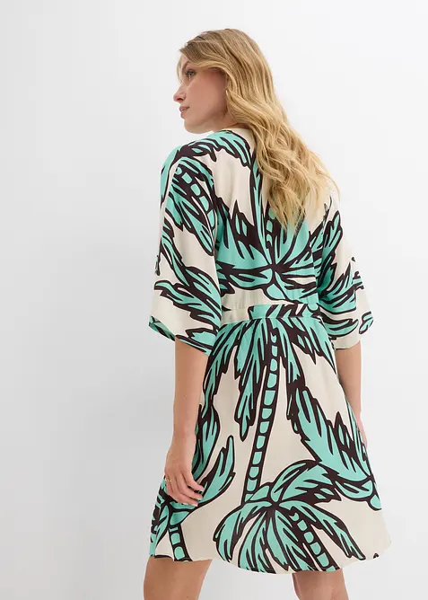 Mini jurk van soepele viscose met kimonomouwen, bonprix