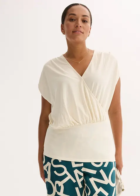 Wikkelshirt van een vloeiende viscosemix, bonprix