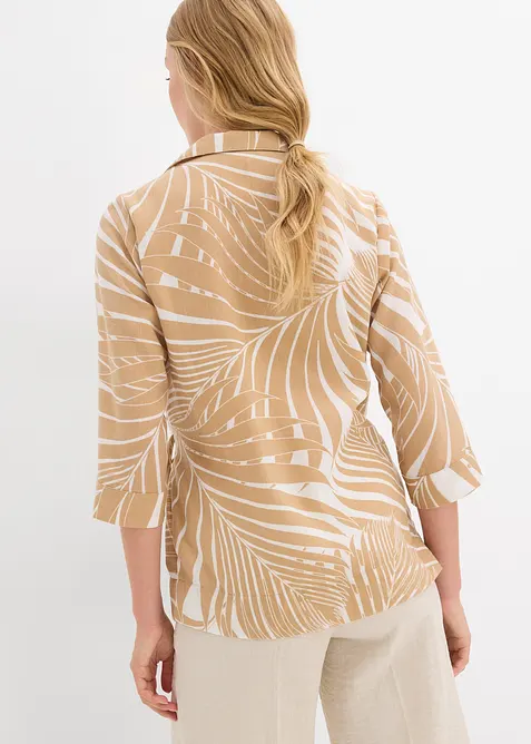 Kimono blouse in linnen look, bonprix