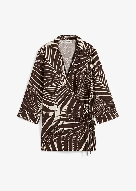 Kimono blouse in linnen look, bonprix