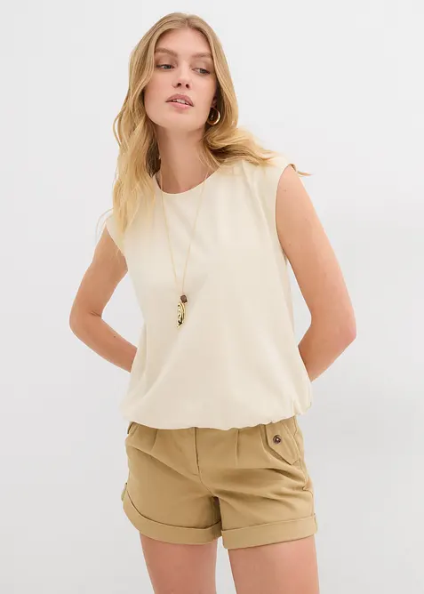 Shirt met elastische boordjes, bonprix