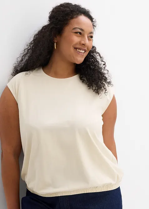 Shirt met elastische boordjes, bonprix