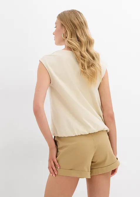 Shirt met elastische boordjes, bonprix