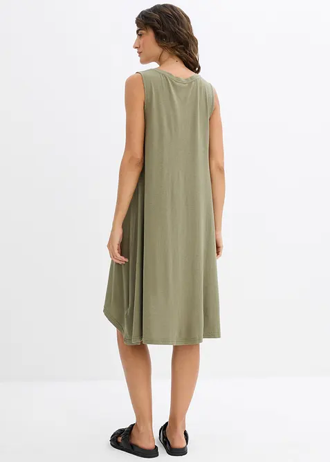 Jersey jurk met vetersluiting, bonprix