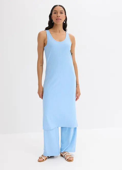 Midi jurk van zacht ribmateriaal, bonprix