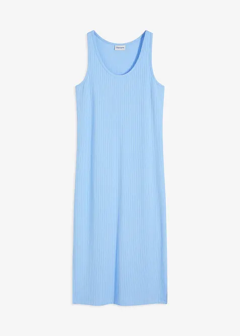 Midi jurk van zacht ribmateriaal, bonprix