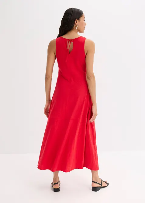 Jurk met spaghettibandjes van biologisch katoen, bonprix