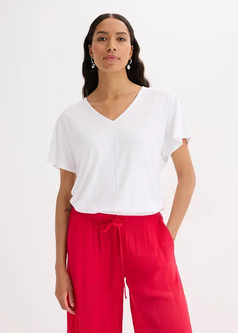 Oversized shirt in een viscosemix, bonprix