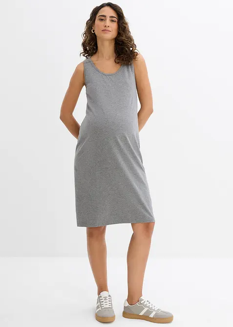 Zwangerschapsjurk/voedingsjurk van katoen-jersey (set van 2), bonprix